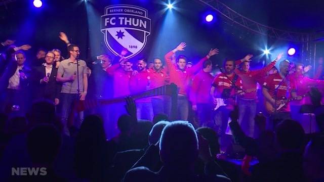 FC Thun Spieler machen auch auf der Bühne eine gute Figur