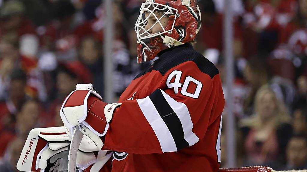 Position verbessert: Der Schweizer Goalie Akira Schmid dürfte kommende Saison bei den New Jersey Devils mindestens die klare Nummer 2 sein
