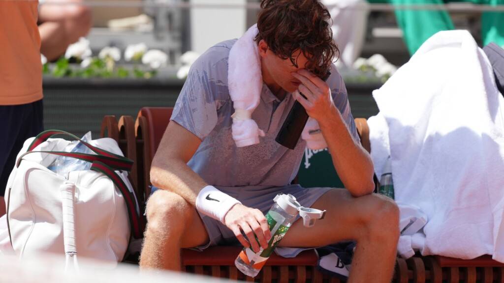 Am French Open hatte Jannik Sinner mit der Hitze zu kämpfen