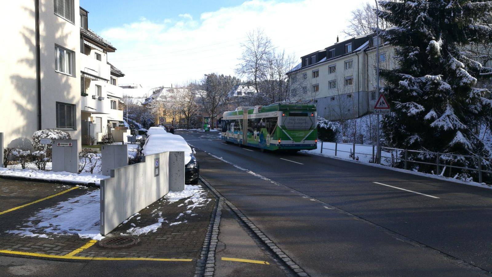 Die Swiss Trolley plus Busse werden in St.Gallen getestet.