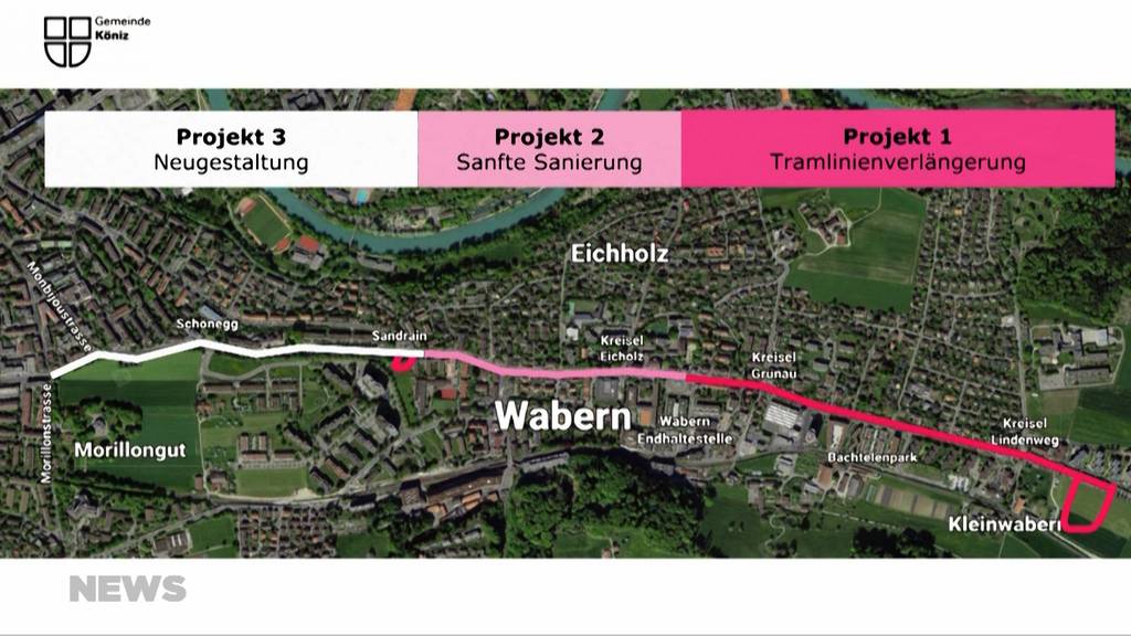 Tramlinie nach Kleinwabern: Verlängerung der Tramlinie 9 rückt näher