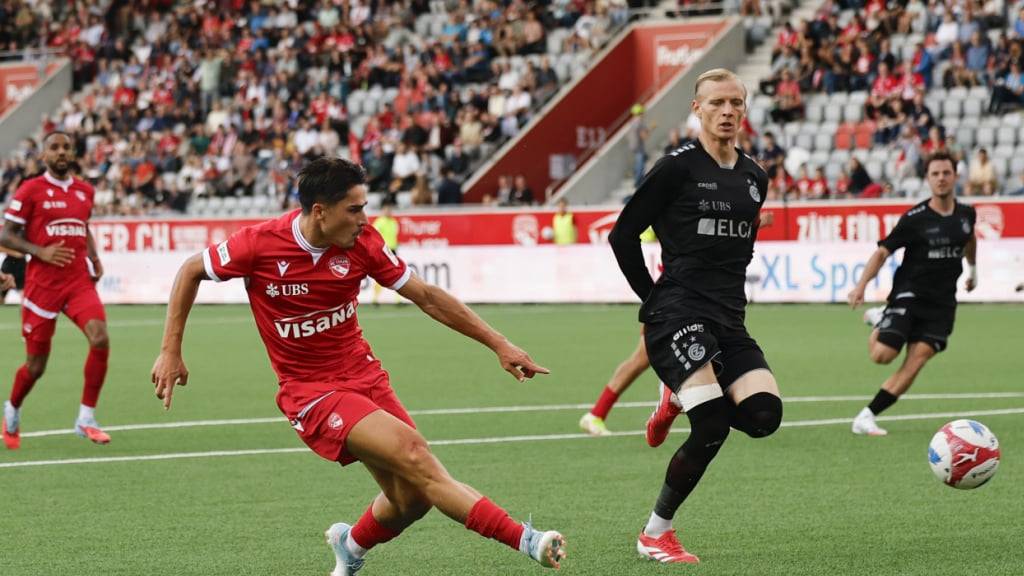 Nils Reichmuth bringt die Thuner zu Beginn der zweiten Halbzeit in Führung