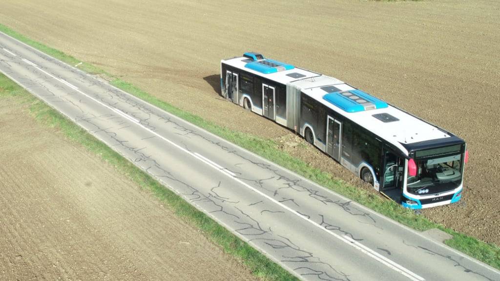 Der 52er-Bus von Beromünster Richtung Luzern kam am Montagvormittag von der Strasse ab.