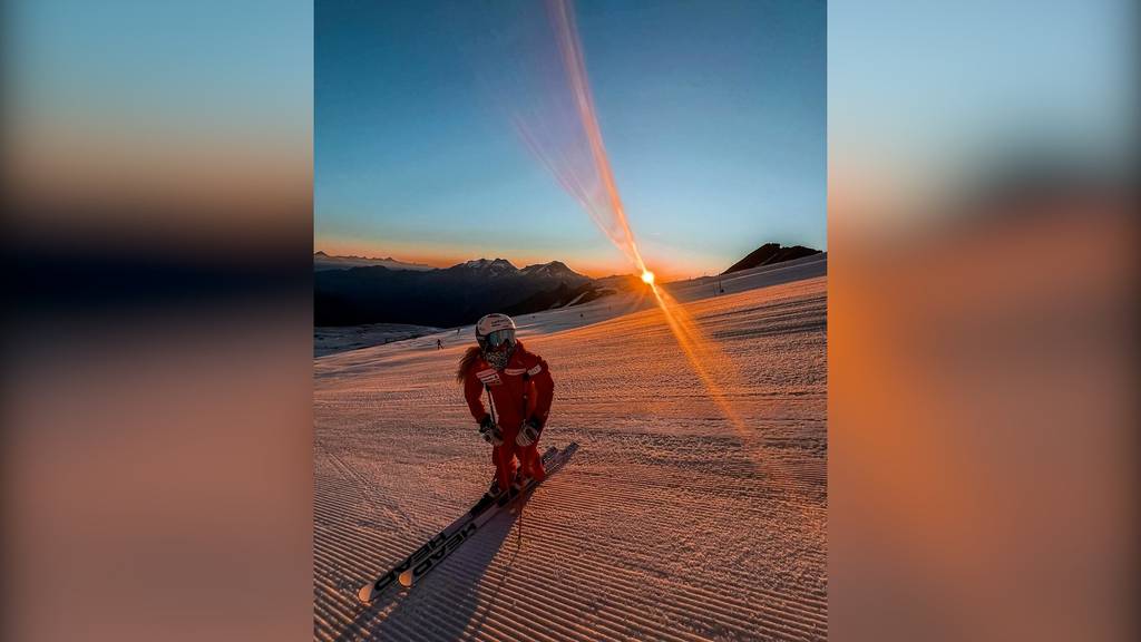 Aline Danioth gibt Einblicke in das Training auf dem Gletscher