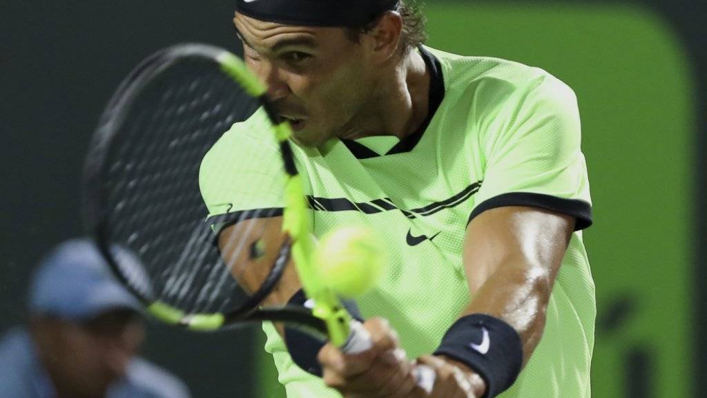 Rafael Nadal hat im Viertelfinal von Miami Ball und Gegner im Griff