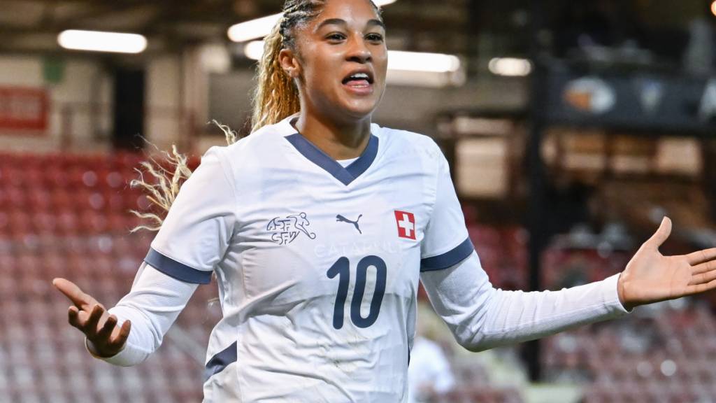 Sydney Schertenleib jubelt: Zwei Treffer in einem Länderspiel