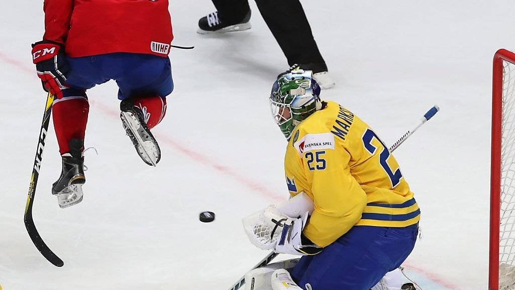 Norwegen sorgte im Finish für viel Verkehr vor dem schwedischen Goal und holte beinahe ohne Goalie noch ein 1:3 auf