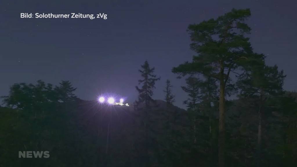 Die Scheinwerfer auf dem Weissenstein dürfen unter strengen Auflagen weiterhin leuchten