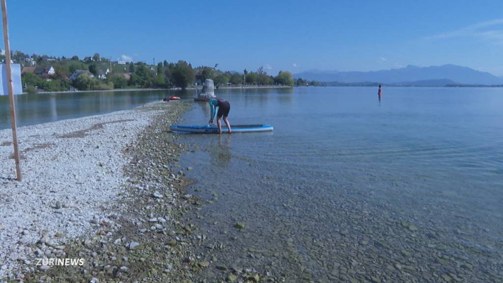 Rekordtiefer Zürichsee: Inseli vor Stäfa grösser als 1909