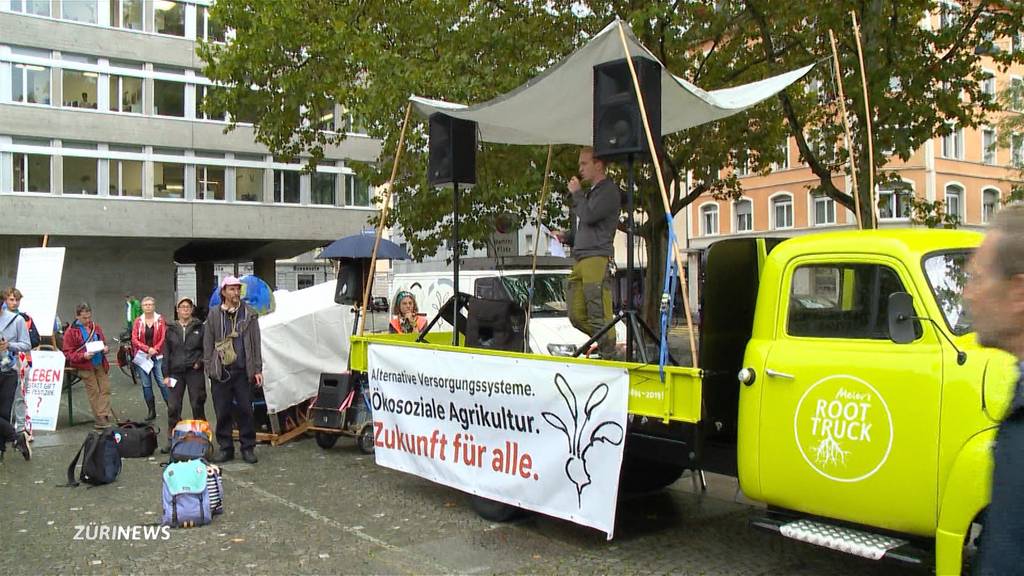 Demonstration für eine klimaneutrale Landwirtschaft