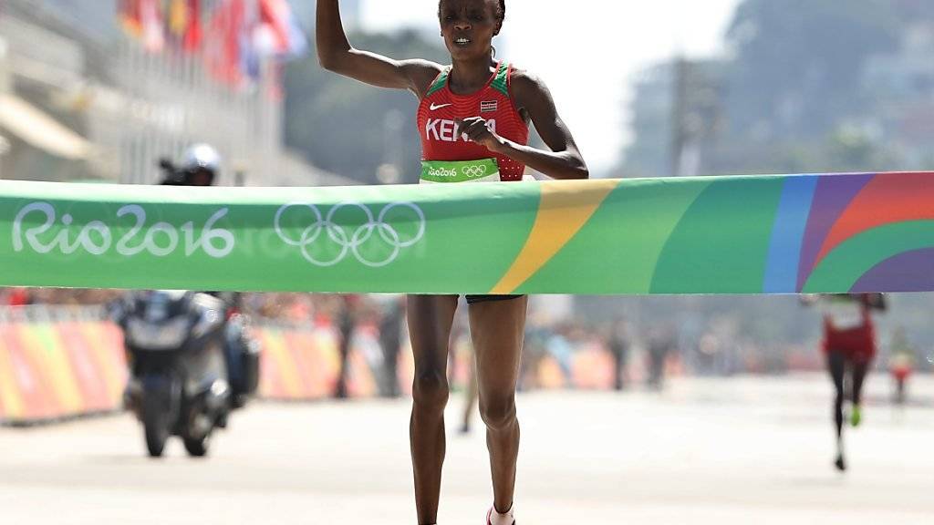 Marathon-Olympiasiegerin Jemima Sumgong hat mit unerlaubten Mitteln nachgeholfen
