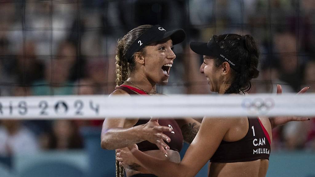 Brandie Wilkerson (links) und Melissa Humana-Paredes setzen sich im Viertelfinal durch und treffen am Donnerstag im Halbfinal auf Tanja Hüberli und Nina Brunner