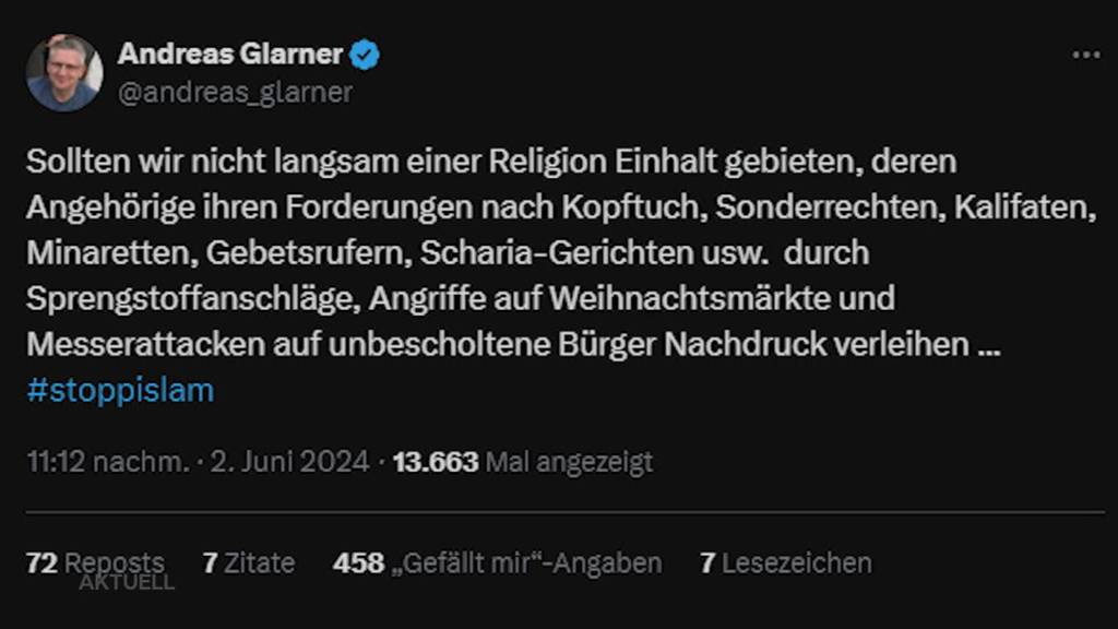 Immunität aufheben?: Das sagt Andreas Glarner zu der Forderung