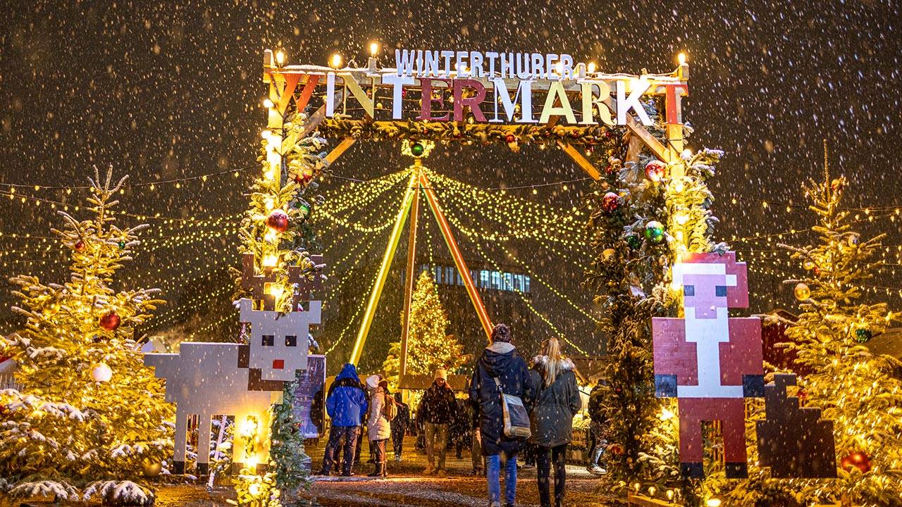 Einen besonderen Charme hat der Winterthurer Wintermarkt.