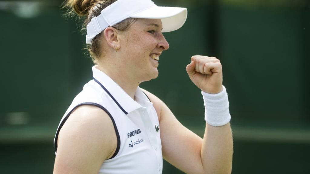 Céline Naef freut sich an ihrem 20. Geburtstag über den Einzug in die 3. Quali-Runde in Wimbledon
