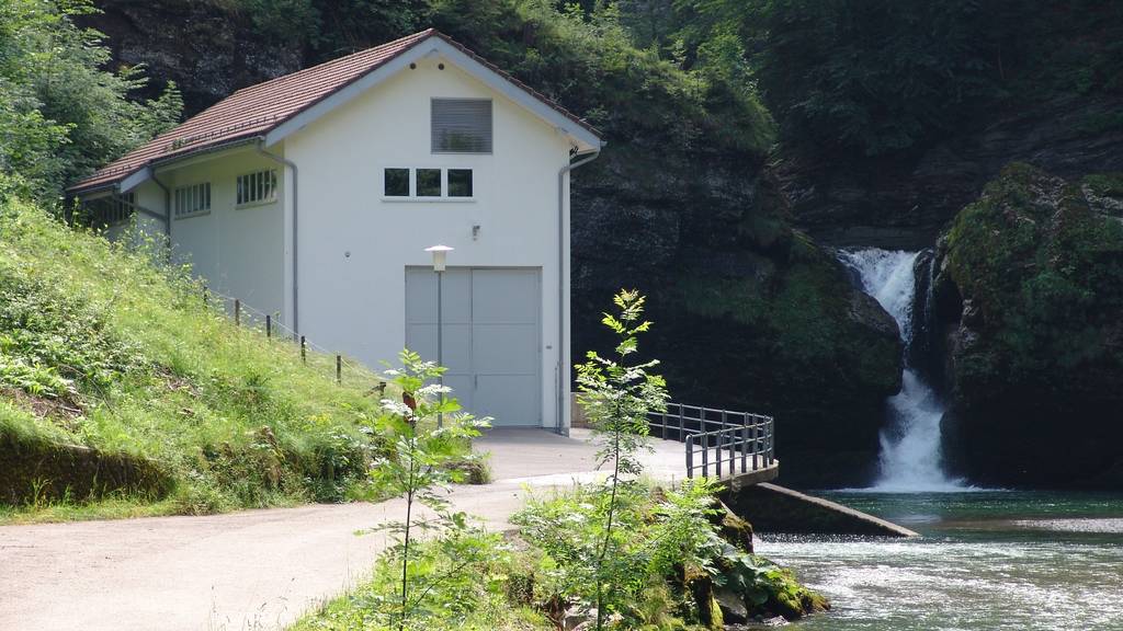 Das Wasserkraftwerk in Giessen.