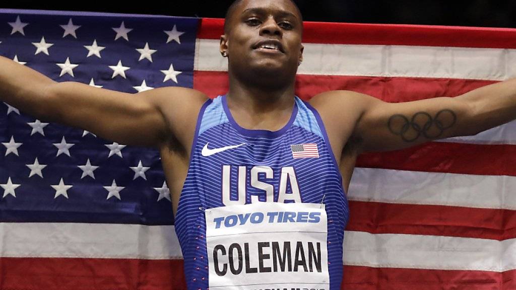 Christian Coleman wurde in Birmingham seiner Favoritenrolle gerecht und holte über 60 m Gold