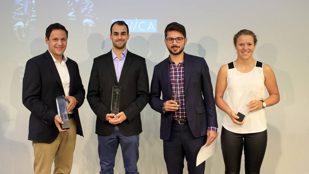 Gewinner des St.Galler Sportpreises v.l.n.r.: Ralph Stöckli, Morad Salah, Arthur Brunner, Aline Höpli