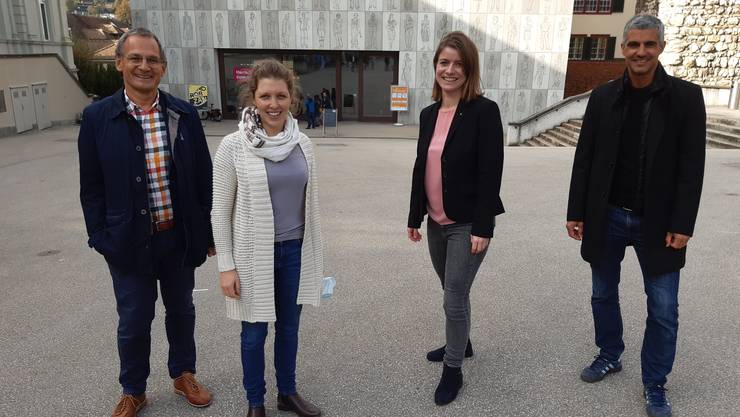 Das GLP-Quartett aus dem Bezirk Baden: Sander Mallien, Leandra Knecht, Manuela Ernst, Gian von Planta (v.l.).