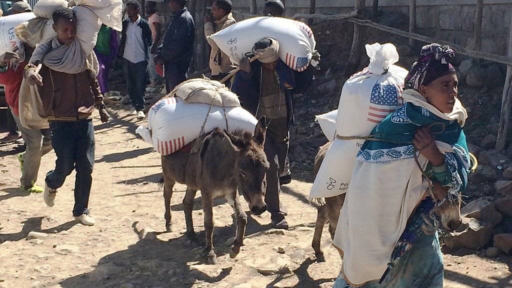 Humanitäre Hilfe aus den USA in Äthiopien: Bei der UNO fehlen jährlich 15 Milliarden Dollar, um Opfer von Naturkatastrophen und Konflikten zu helfen. (Archivbild)
