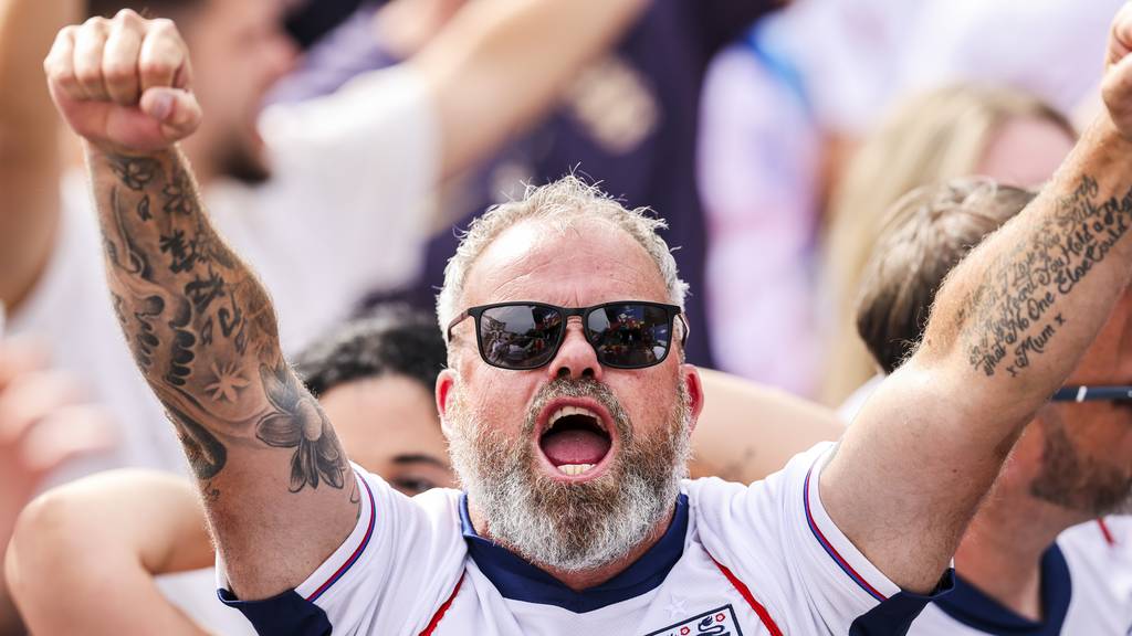 Dieser Englandfan freut sich sichtlich auf den EM-Final.