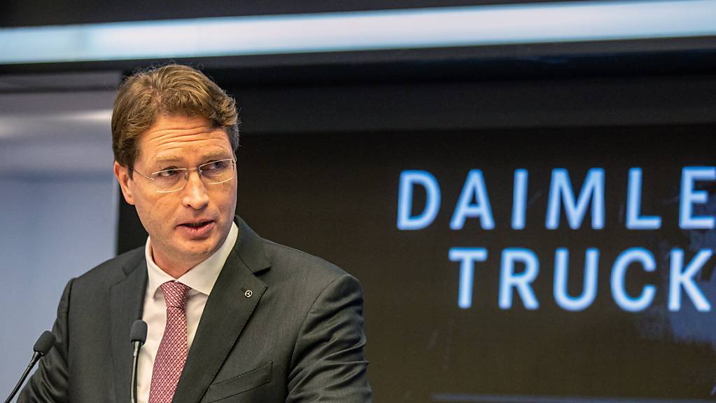 Der CEO von Daimler, Ola Kaellenius, am Tag des Börsendebuts von Daimler Truck an der Frankfurter Börse. 