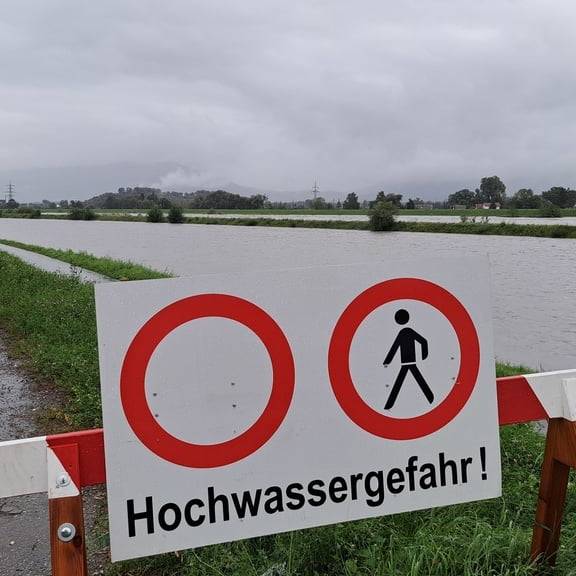 Schweizer Rheinvorländer vorsorglich gesperrt – Bodenseepegel soll steigen