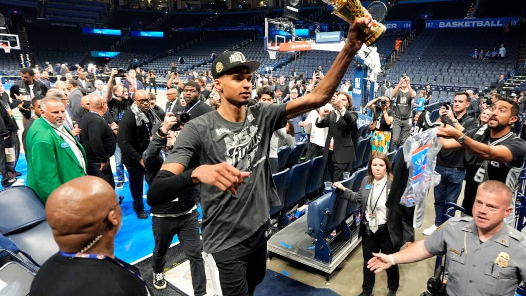San Antonios Superstar Victor Wembanyama wurde als MVP der Halbfinalserie gegen OKC ausgezeichnet