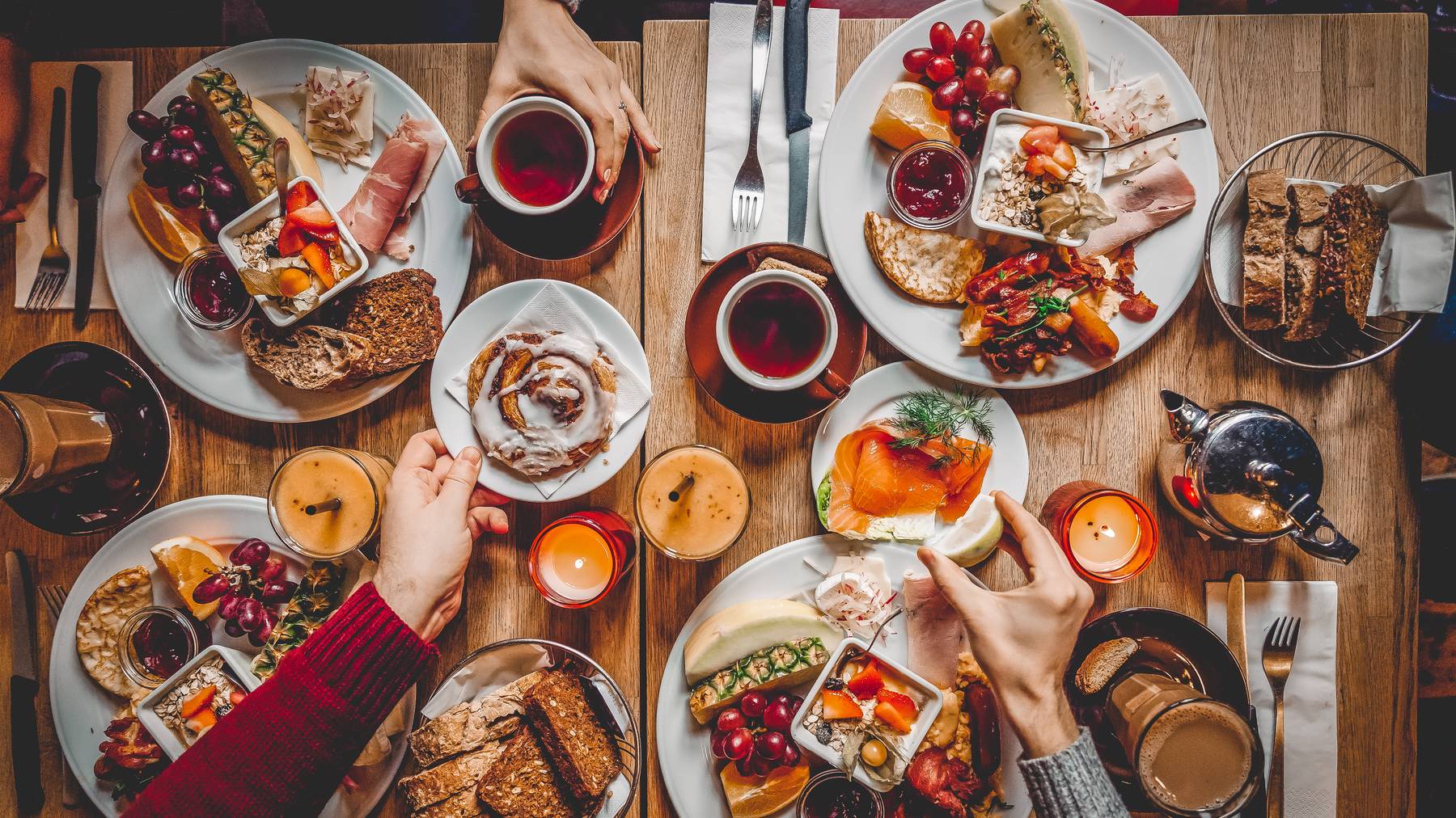 An verschiedenen Orten kann man gut Brunchen.