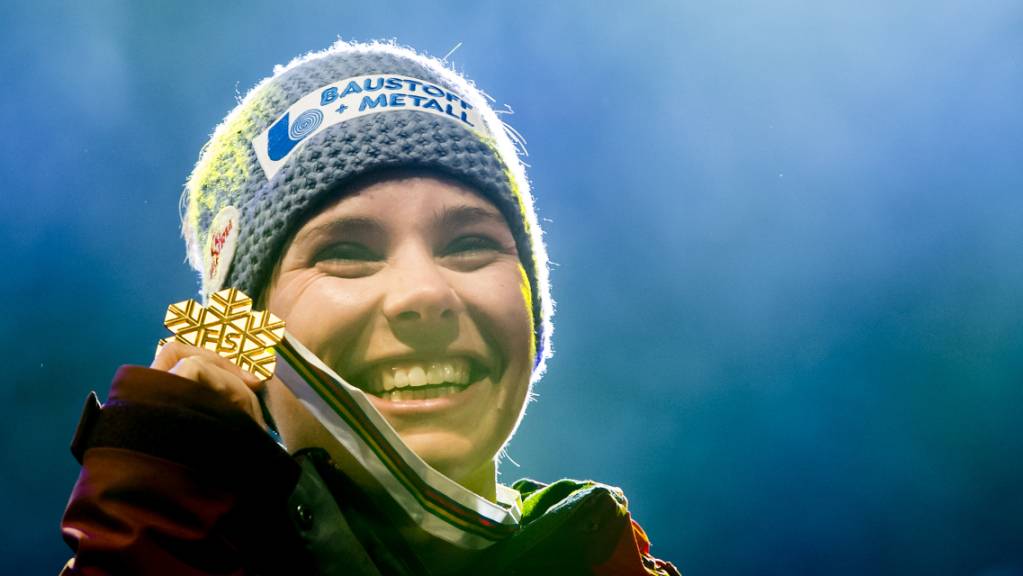 Nicole Schmidhofer wurde 2017 in St. Moritz Super-G-Weltmeisterin.