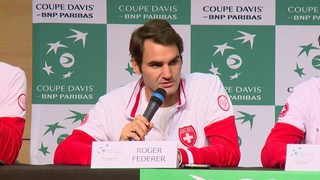 Tennisstar Roger Federer tritt beim Davis Cup an