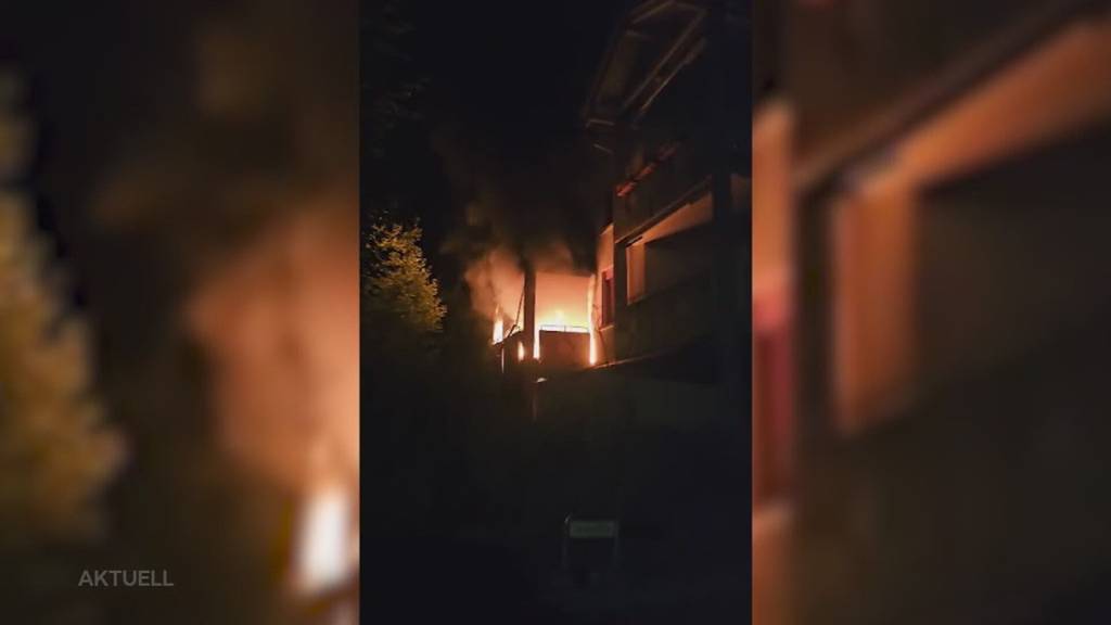 Brand Leibstadt: Feuer auf Balkon reisst Mehrfamilienhaus-Bewohner aus dem Schlaf