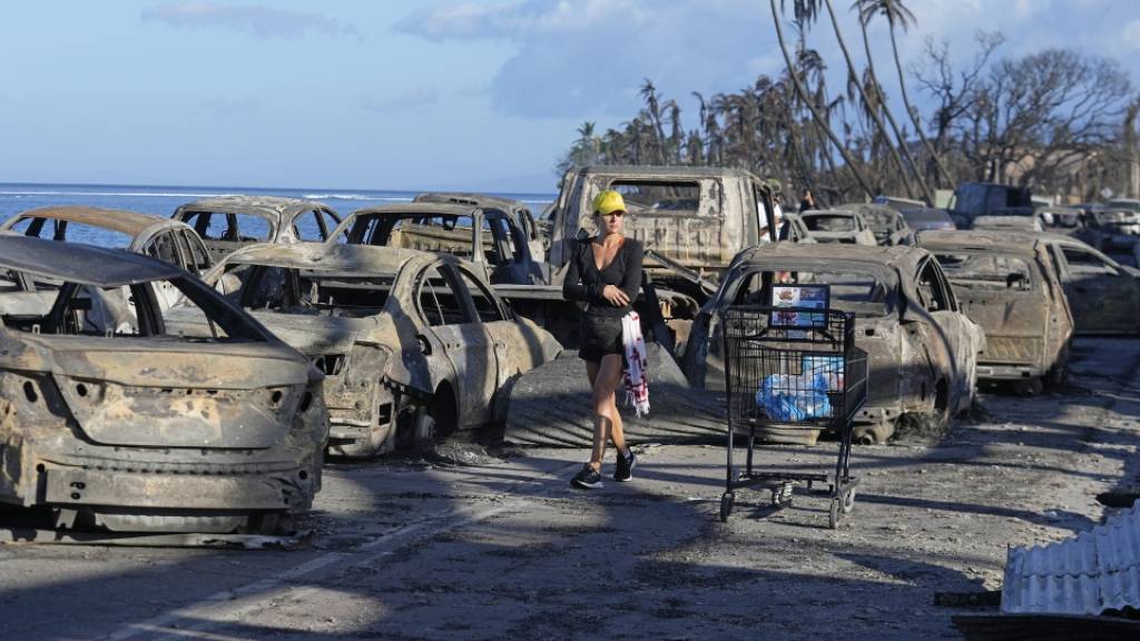 Die Zahl der Toten nach den verheerenden Busch- und Waldbränden auf der Insel Maui im US-Bundesstaat Hawaii ist weiter gestiegen. Foto: Rick Bowmer/AP/dpa