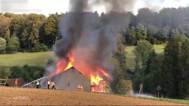 Bözberg: Brand verwandelt Bauernhaus in Ruine