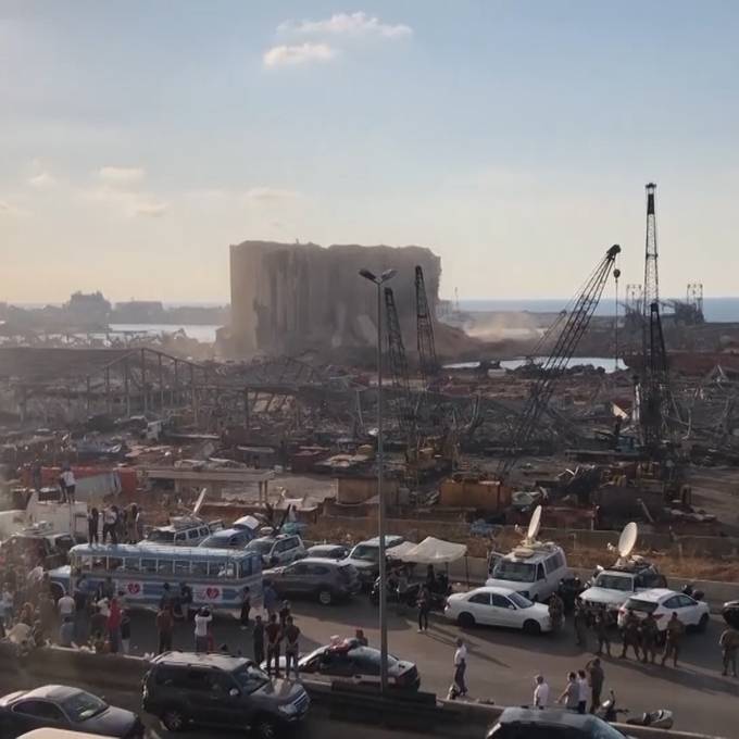 So sieht es am Hafen von Beirut eine Woche nach der Explosion aus