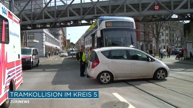 Kreis 5: Trambetrieb wegen Unfall lahmgelegt