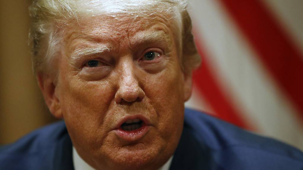 Donald Trump, Präsident der USA, spricht während eines Rundtischgesprächs im Kabinettsraum des Weißen Hauses. Foto: Patrick Semansky/AP/dpa