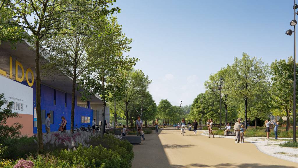 Beim Strandbad Lido in der Stadt Luzern soll eine Flaniermeile entstehen. (Visualisierung)