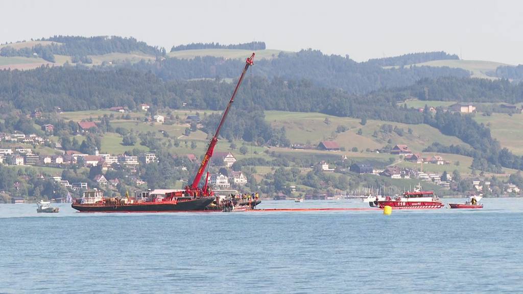 Gesunkenes Flugzeug wird aus Vierwaldstättersee geborgen