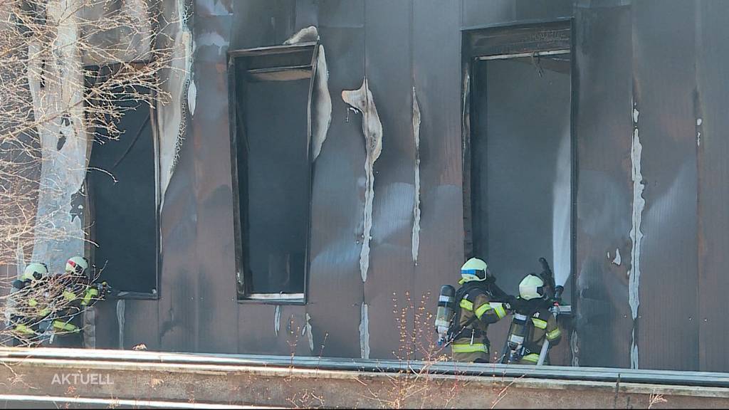 Brand in Lüsslingen: Industriegebäude in Flammen