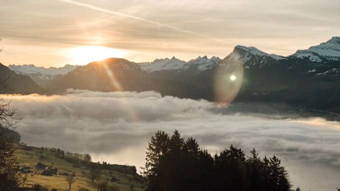 So schön ist das Nebelmeer in der Zentralschweiz