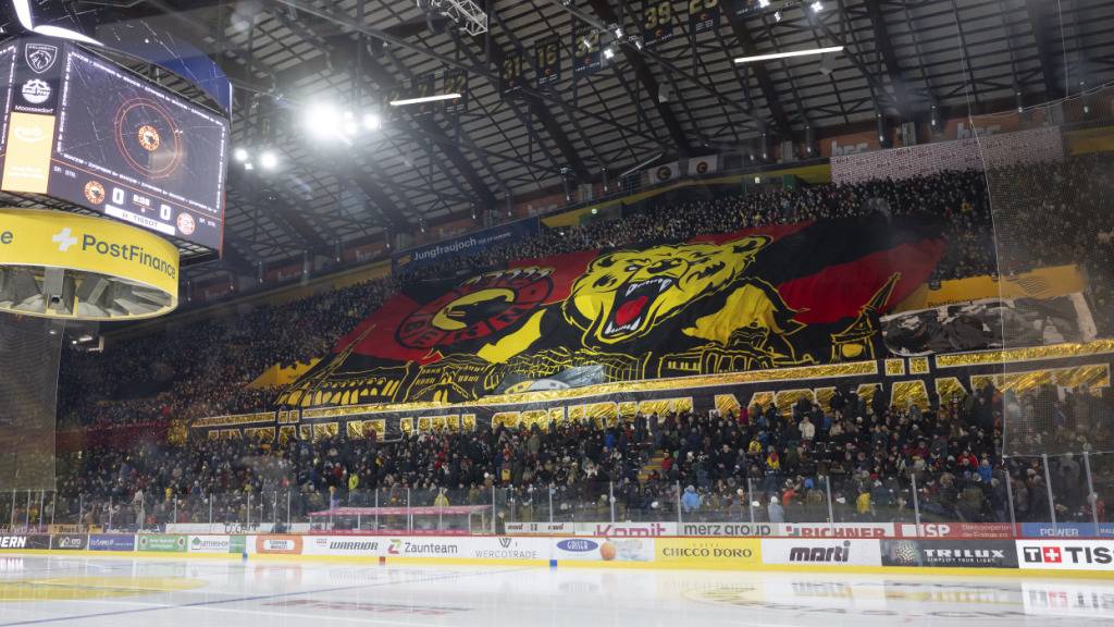 Auf die Choreo vor dem Spiel folgte aus Sicht des Schlittschuhclub Bern gegen Servette nicht mehr viel