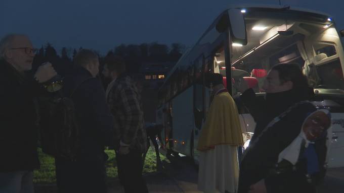 Kreative Fasnachts-Sujets am Baustellenrundgang des LFK