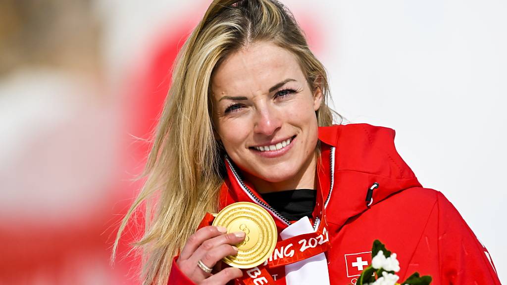 Lara Gut-Behrami, die Olympiasiegerin im Super-G: Die Tessinerin gewann zudem Bronze im Riesenslalom