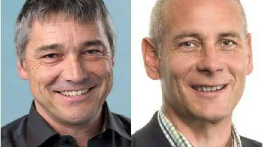Die beiden neuen Schaffhauser Regierungsräte Walter Vogelsanger (SP, links) und Martin Kessler (FDP).
