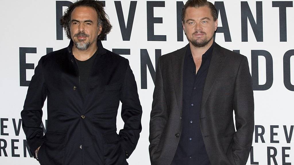 Regisseur Alejandro Gonzalez Inarritu (l) und Hauptdarsteller Leonardo DiCaprio brauchen keinen Oscar um zu wissen, dass «The Revenant» ein guter Film ist.