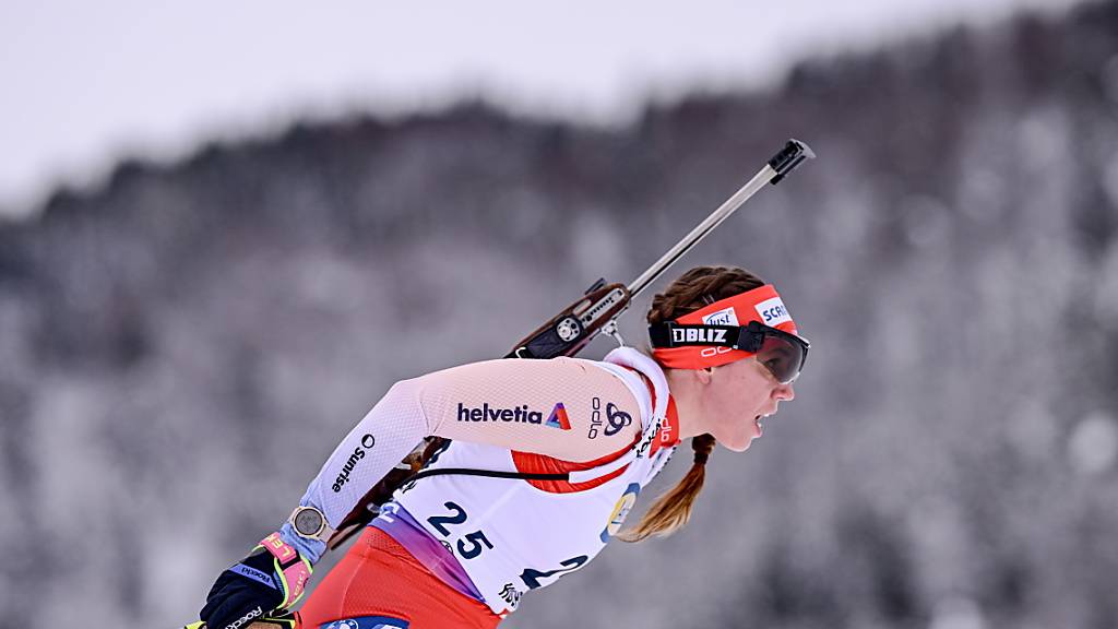 Lena Häcki-Gross brillierte letzten Samstag mit Platz 2 in der Verfolgung in Hochfilzen