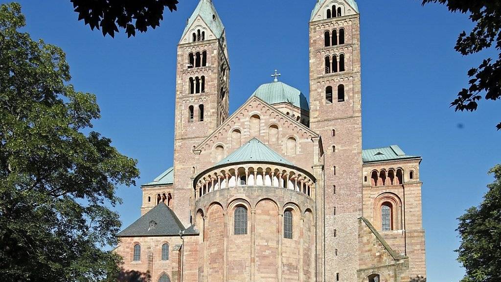 Der Dom von Speyer, wo ein Trauerzeremoniell für den verstorbenen Altbundeskanzler Helmut Kohl gegeben wird