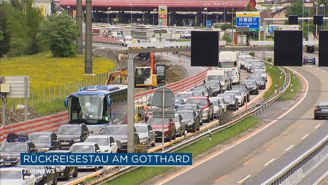 Gotthard: 5 Kilometer Stau