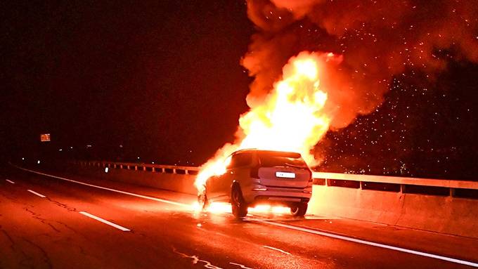 Auto brennt kurz nach Seelisbergtunnel komplett aus